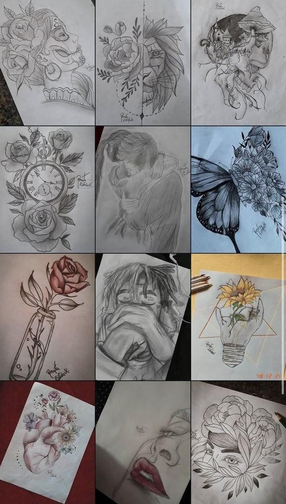 Desenhos e esboços botânicos clássicos